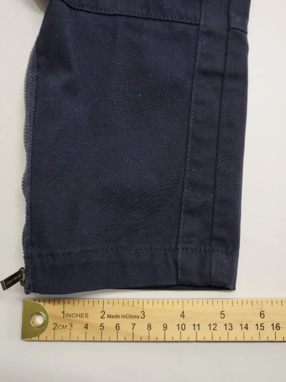 Michael Kors Womens Pants 10 Stretch Chino Twill Tapered Zip-Ankle Navy Blue
